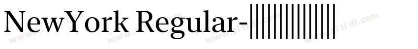 NewYork Regular字体转换